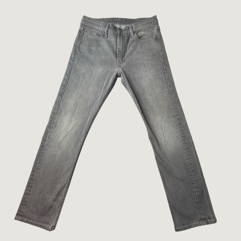 Levi's 513 Jeans Mens 32x32 Slim Straight Medium Wash Grey Stretch Denim Pants